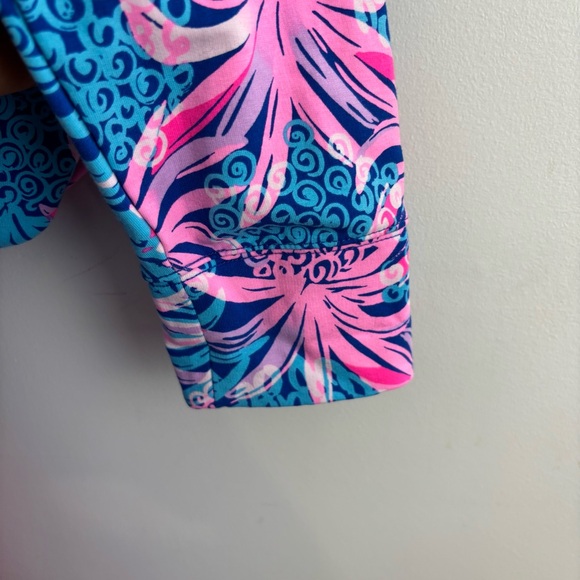 Lilly Pulitzer Skipper Dress in the Borealis Blue Tropic Down Low Print size XL - Picture 6 of 13